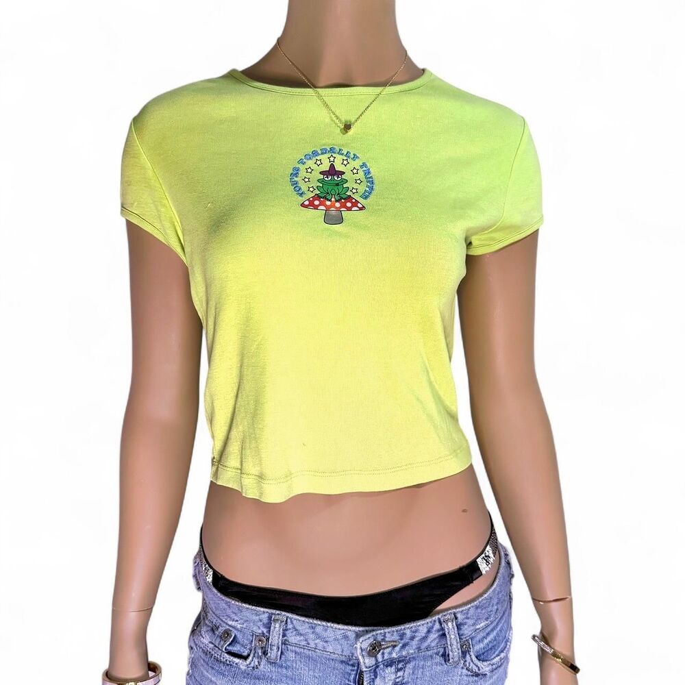 A.lab Frog Mushroom Baby Crop Tee Size L